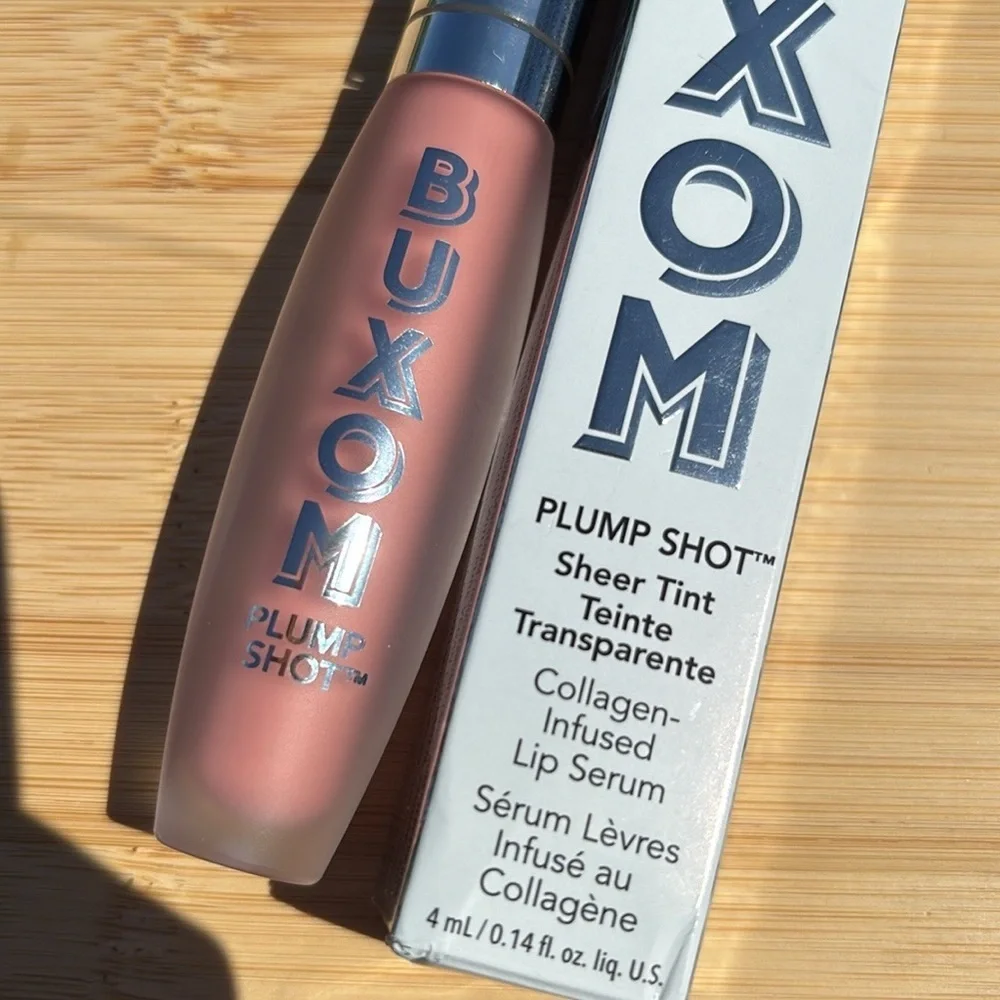 BUXOM Plump Shot Plumping & Smoothing Lip Serum Gloss Peptides Hyaluronic Acid